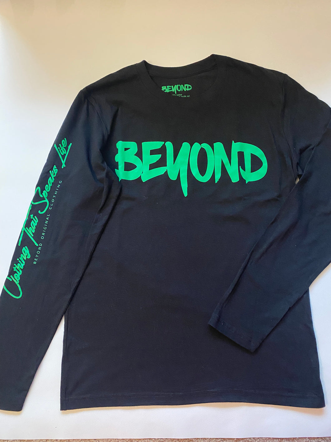 Black and Green Long Sleeve T-Shirt