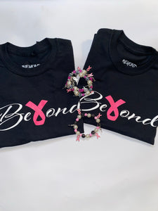 Beyond/Pop Life Breast Cancer Awareness T-Shirt and Charm Bracelet